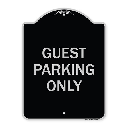 Signmission Guest Parking Only Heavy-Gauge Aluminum Architectural Sign, 24" x 18", BS-1824-23929 A-DES-BS-1824-23929